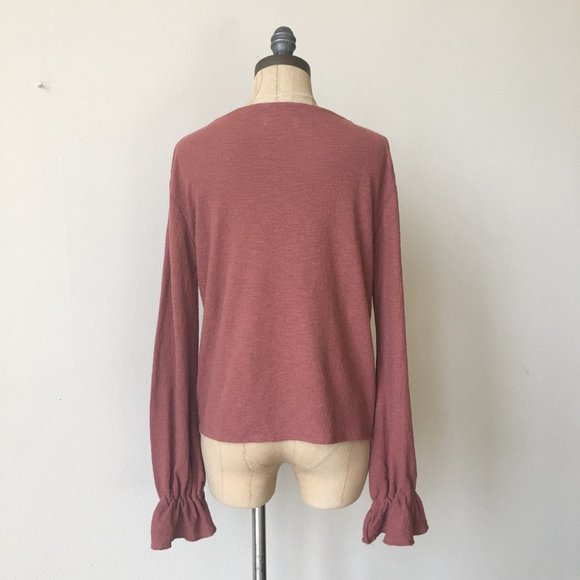 MADEWELL Texture & Thread Ruffle-Cuff Top - Picture 5 of 7